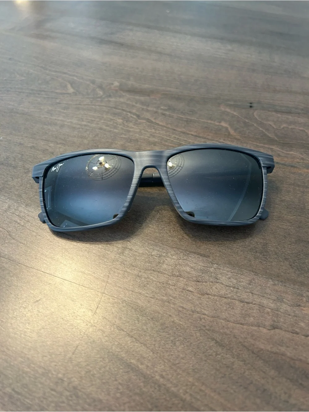 Maui Jim Matte Black Frame Polarized Dark Lenses Sunglasses